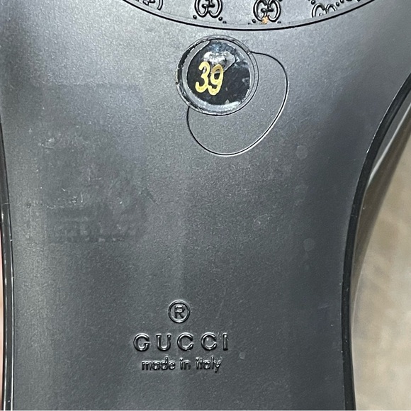 Gucci Chelsea Black Rubber Rain Boots/Booties Sz IT 39/US 9 - Picture 10 of 12
